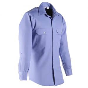 1240-00 Lion Brigade Poly/Cotton Long Sleeve Shirt – Medium Blue